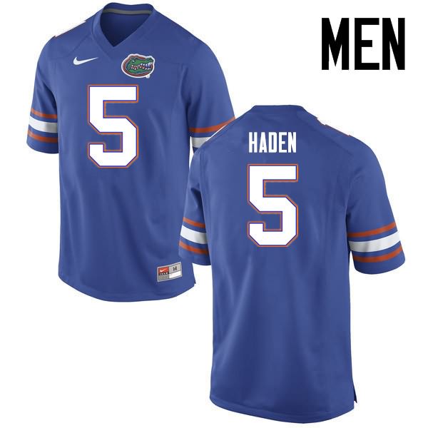 Men's NCAA Florida Gators Joe Haden #5 Stitched Authentic Nike Blue College Football Jersey EDO7565ZX